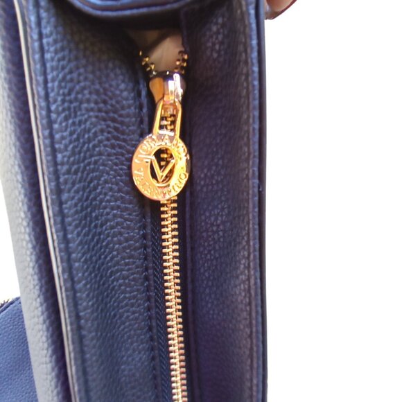 Valentino Orlandi NEW Black 2 pc Vegan Leather Crossbody  Bag & Pouch $199 - Picture 7 of 14